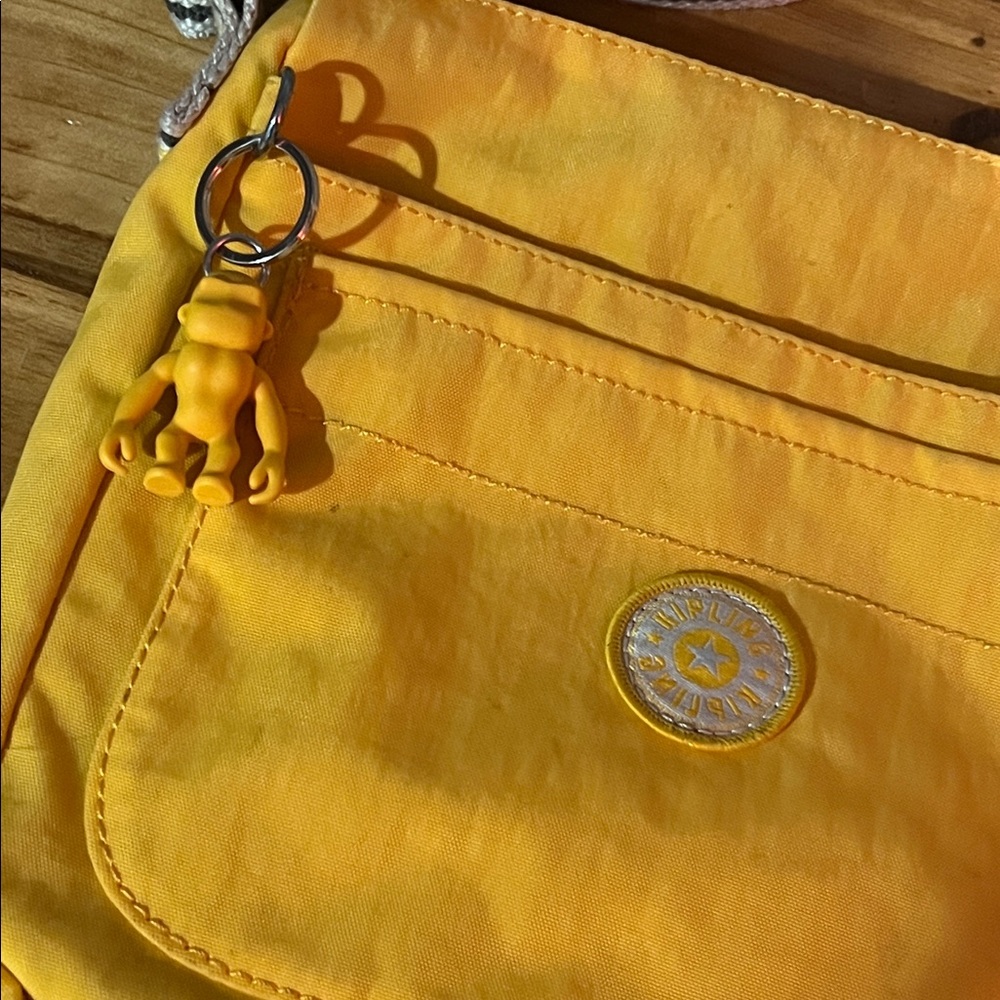Kipling yellow Syro nylon crossbody bag - Picture 2 of 4